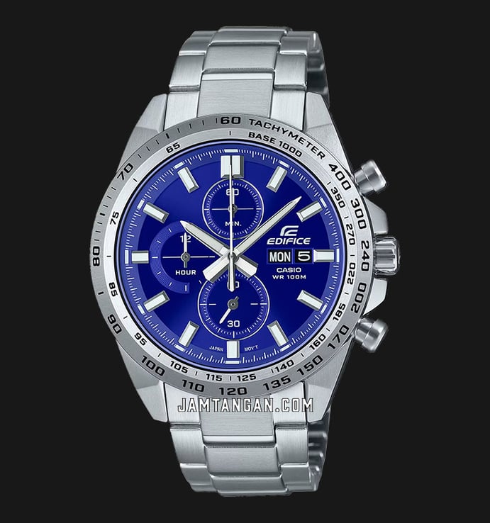 Casio Stainless Chronograph Blue Band Dial Steel EFR-574D-2AVUDF Edifice