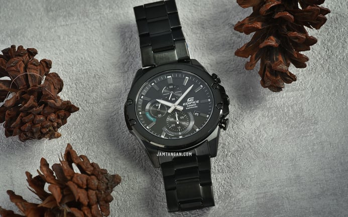 Casio Edifice EFR-S567DC-1AVUDF Chronograph Men Black Dial Black Stainless Steel Band