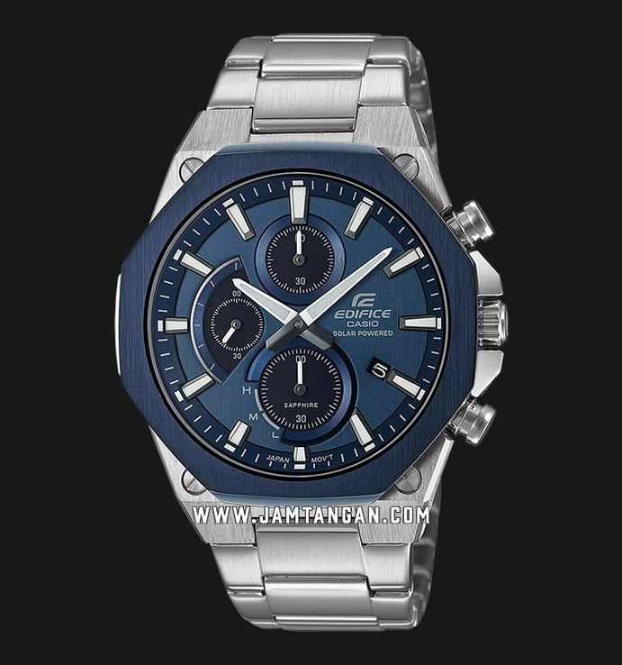 Casio Edifice Slim Line EFS-S570DB-2AUDF Tough Solar Blue Dial Stainless Steel Band