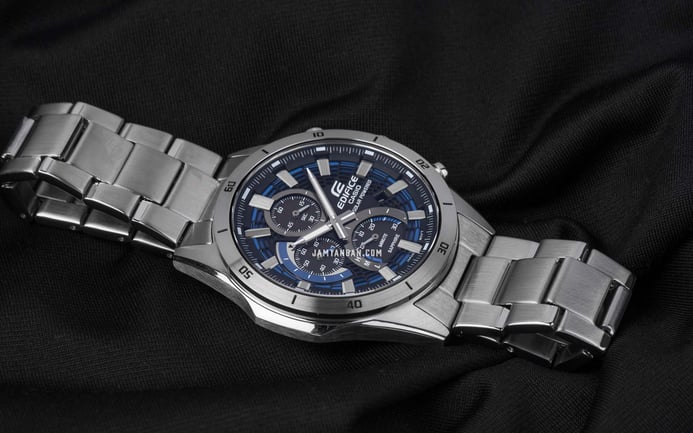 Casio Edifice EFS-S610D-1AVUDF Slim Blue Line Dial Stainless Steel Band