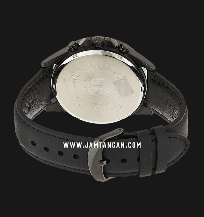 Casio Edifice EFV-530BL-1AVUDF Chronograph Men Black Dial Black Leather Strap