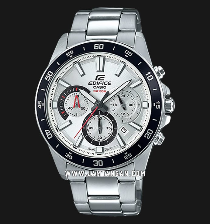Casio Edifice EFV-570D-7AVUDF Chronograph Men Silver Dial Stainless Steel Band