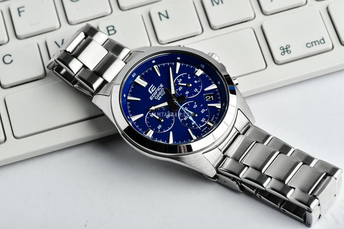Casio Edifice EFV-630D-2AVUDF Chronograph Blue Dial Stainless Steel Band