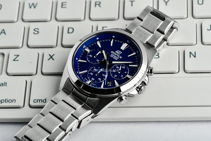Casio Edifice EFV-630D-2AVUDF Chronograph Blue Dial Stainless Steel Band