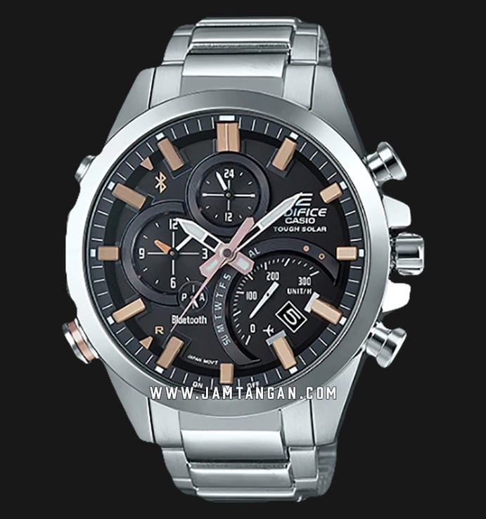 Casio Edifice EQB-500D-1A2ER Bluetooth Black Analog Dial Stainless Steel Strap