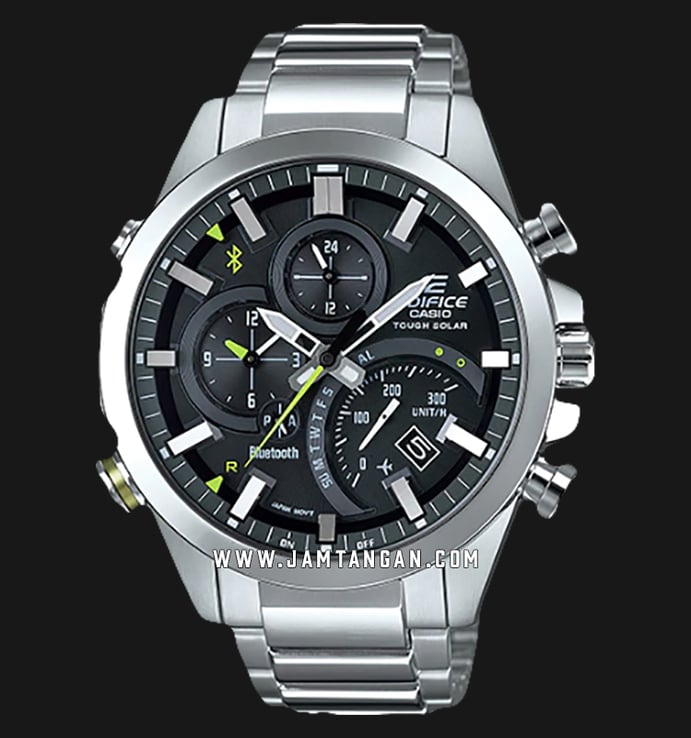 Casio Edifice EQB-501D-1AMER Bluetooth Black Analog Dial Stainless Steel Strap