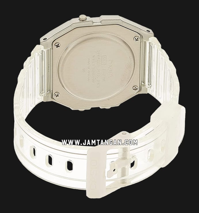 Casio General F-91WS-7DF Digital Dial Transparency Rubber Band