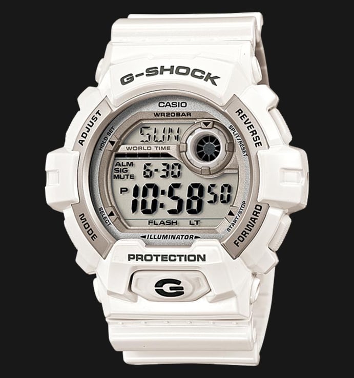 Casio G-Shock G-8900A-7DR Digital Dial White Resin Strap