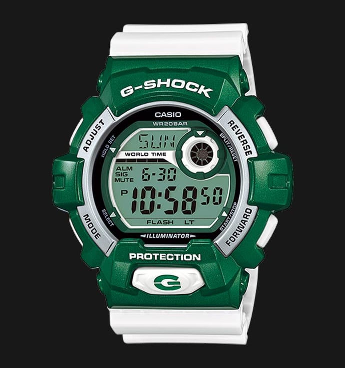 Casio G-Shock G-8900CS-3DR Green Digital Dial White Resin Strap