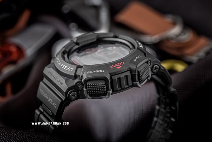Casio G-Shock Mudman G-9300-1DR Black Tough Solar Digital Compass Resin Band