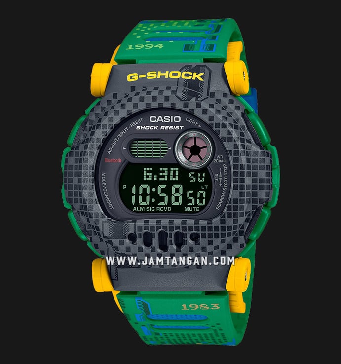 Casio G-Shock G-B001RG-3DR Jason Retro Video Game Series Digital Dial Green Resin Band