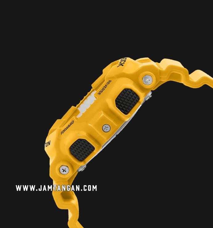 Casio G-Shock GA-100A-9ADR Standard Man Digital Analog Dial Yellow Resin Band