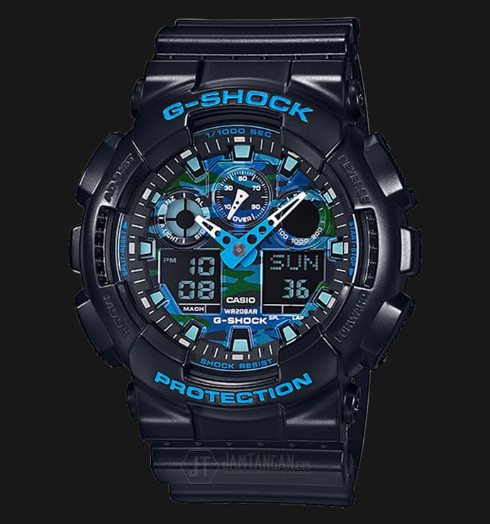Casio G-Shock GA-100CB-1ADR Standard Digital Analog Dial Black Resin Band