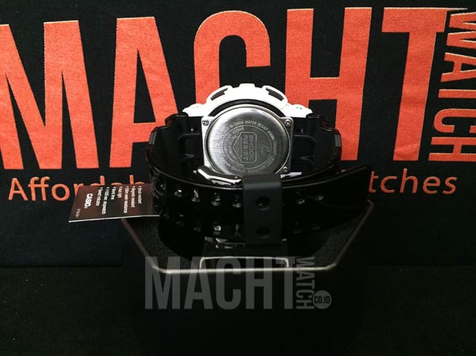 Casio G-Shock GA-100CS-7ADR Black Digital Analog Dial White Resin Strap