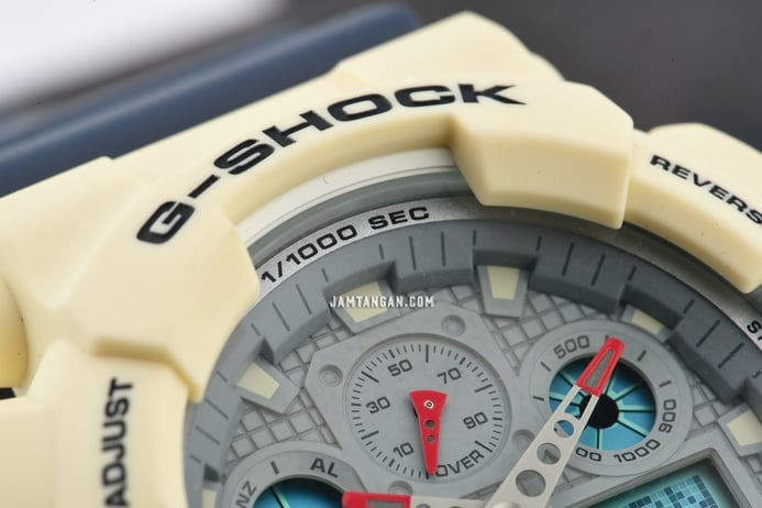Casio G-Shock GA-100PC-7A2DR Vintage Color Series Digital Analog Dial Blue Resin Band
