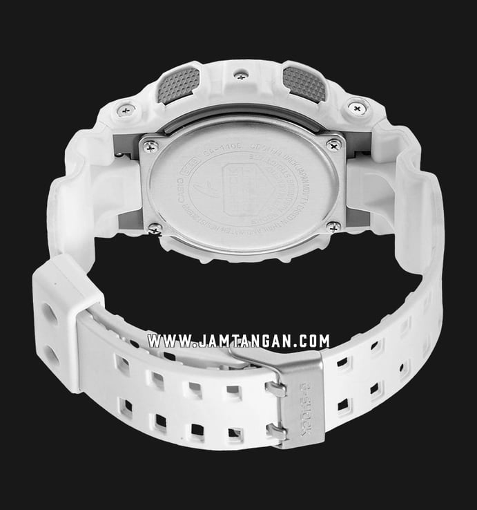 Casio G-Shock GA-110C-7ADR Digital Analog Dial White Resin Band