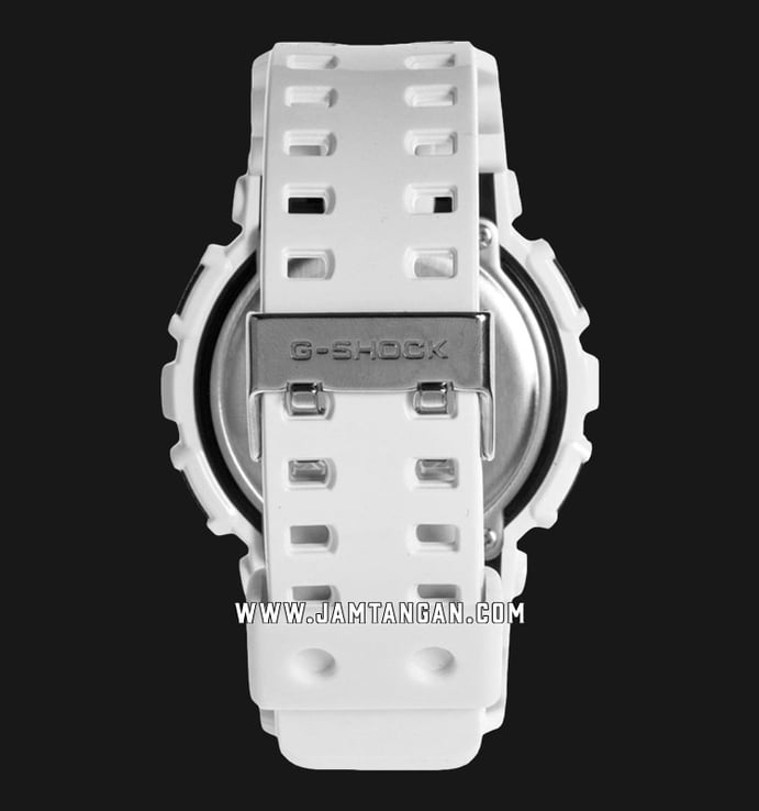 Casio G-Shock GA-110GW-7ADR Black Digital Analog Dial White Resin Band