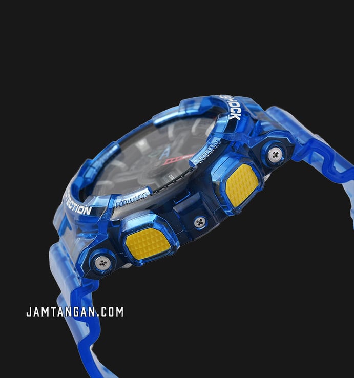Casio G-Shock GA-110JT-2ADR Retrofuture With A Translucent Digital Analog Dial Blue Resin Band
