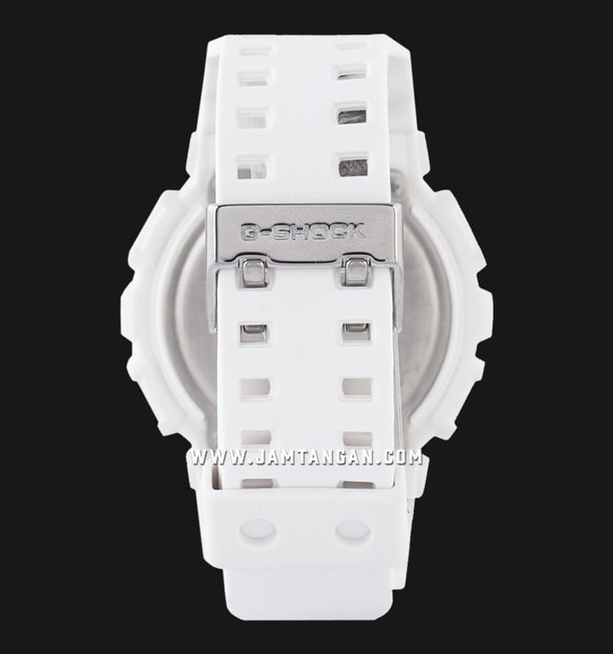 Casio G-Shock GA-110MW-7ADR Marine White Digital Analog Dial White Resin Band