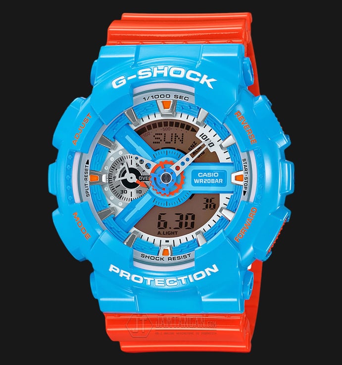 Casio G-Shock GA-110NC-2ADR - Water Resistance 200M Blue/Red Resin Band