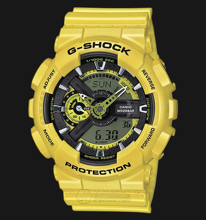 Casio G-Shock GA-110NM-9ADR Digital Dial Yellow Metalic Resin Band