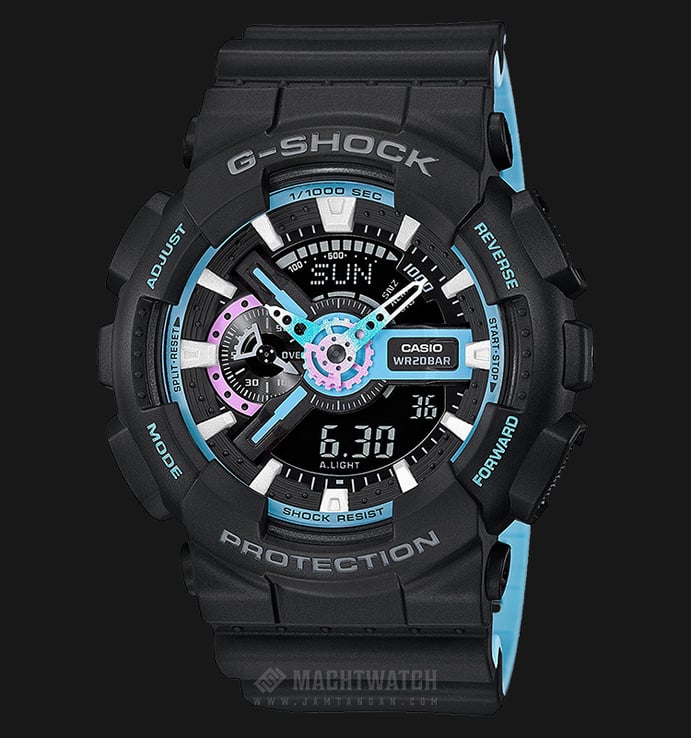 Casio G-Shock Limited Edition GA-110PC-1AJF Men Digital Analog Dial Black Resin Strap