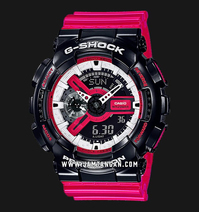 Casio G-Shock GA-110RB-1AER Men Digital Analog Dial Red Resin Band