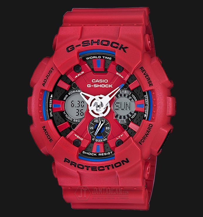 Casio G-Shock GA-120TR-4ADR - Water Resistance 200M Red Resin Band