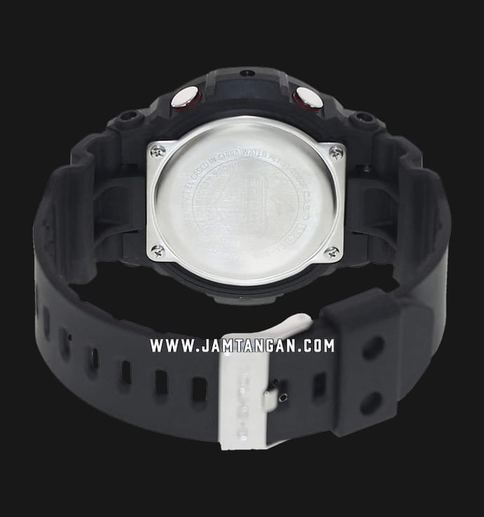 Casio G-Shock GA-200-1ADR Digital Analog Dial Black Resin Strap