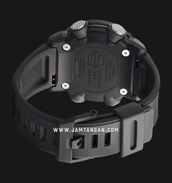 Casio G-Shock GA-2000S-1ADR Black Out Carbon Core Guard Black Digital Analog Dial Black Resin Band