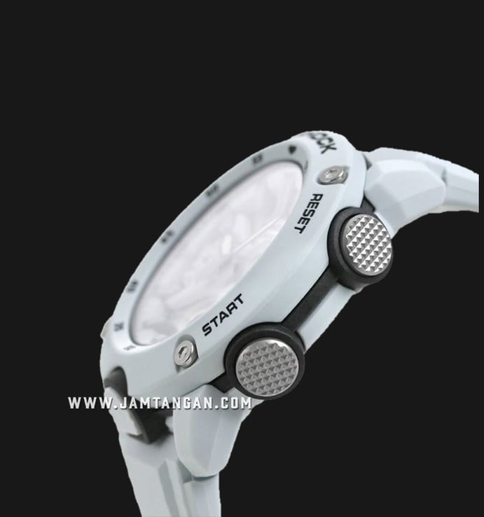 Casio G-Shock GA-2000S-7ADR Carbon Core Guard Digital Analog Dial White Resin Band