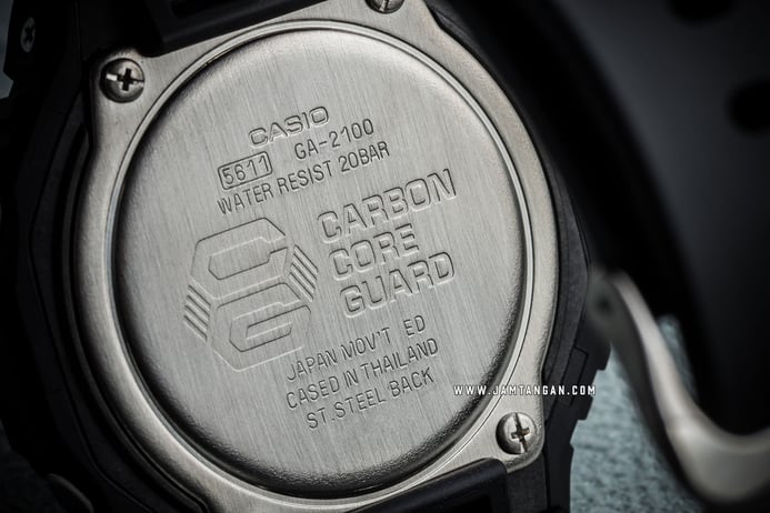 Casio G-Shock GA-2100-1A1ER Men Retro Style Digital Analog Dial Black Resin Band