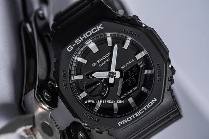 Casio G-Shock GA-2100-1ADR CasiOak Men Digital Analog Dial Black Resin Band