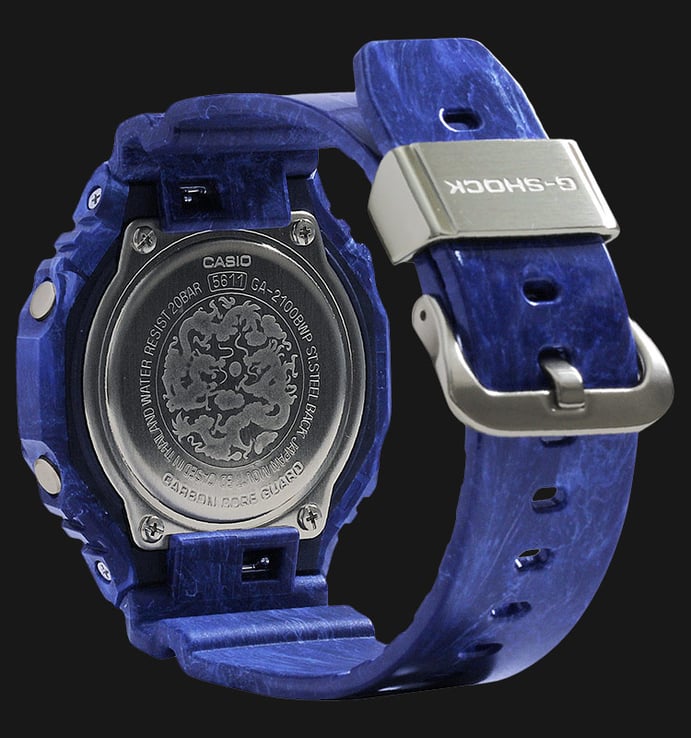 Casio G-Shock GA-2100BWP-2ADR Chinese Porcelain Digital Analog Light Blue Dial Blue Resin Band