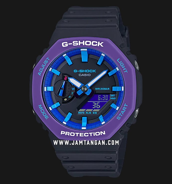 Casio G-Shock GA-2100THS-1ADR Special Colour Digital Analog Dial Black Resin Strap