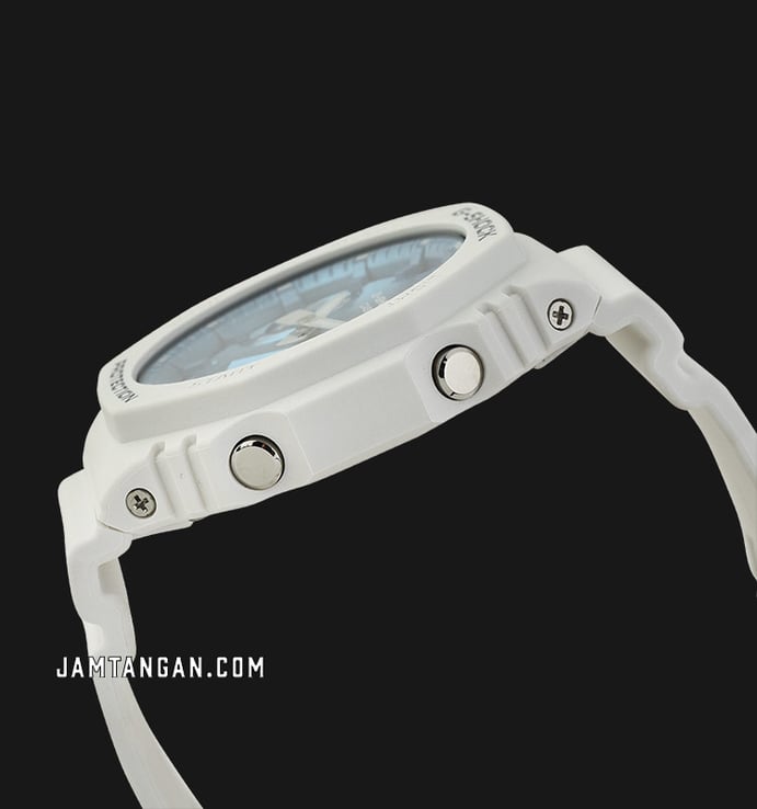 Casio G-Shock X ITZY GA-2100WS-7ADR CasiOak Seasonal Collection Digital Analog Dial White Resin Band