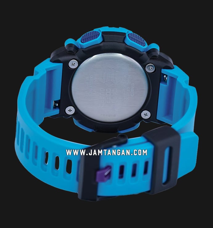 Casio G-Shock GA-2200-2ADR Carbon Core Guard Black Digital Analog Dial Blue Resin Band