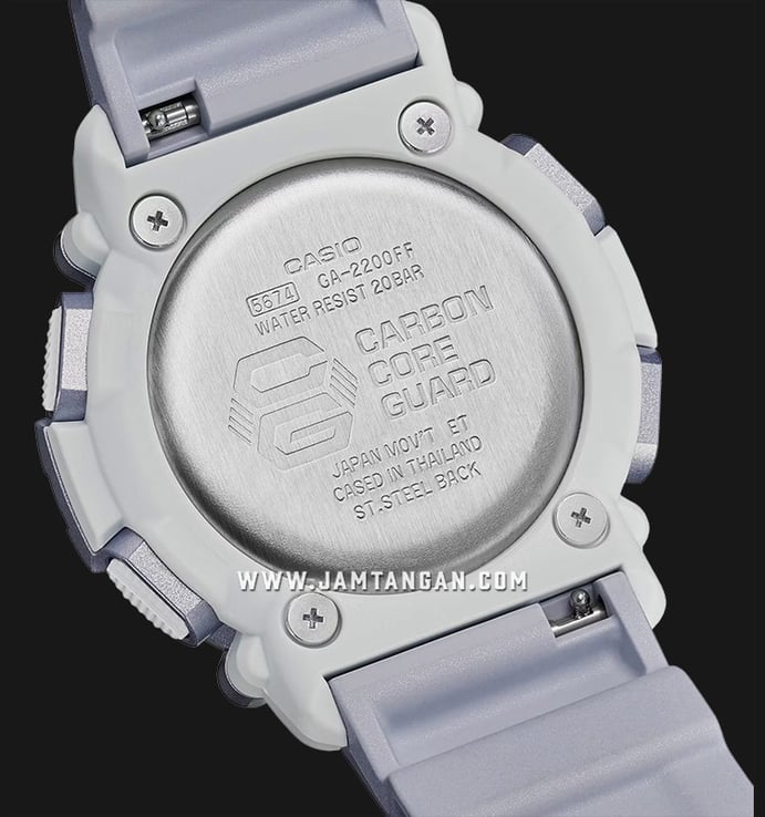 Casio G-Shock GA-2200FF-8ADR Forgotten Future Series Digital Analog Dial Metalic Silver Resin Band