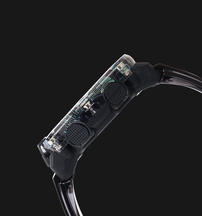 Casio G-Shock GA-2200NN-1ADR Glitch Black Digital Analog Dial Semi Transparent Resin Band