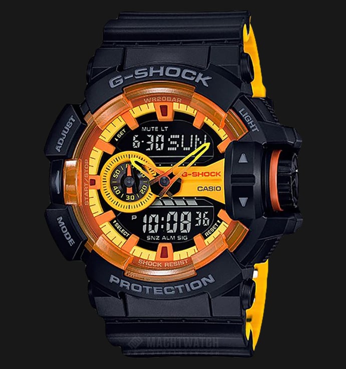 Casio G-Shock GA-400BY-1AJF SPECIAL COLOR MODELS Water Resistance 200M Yellow Black Resin Band