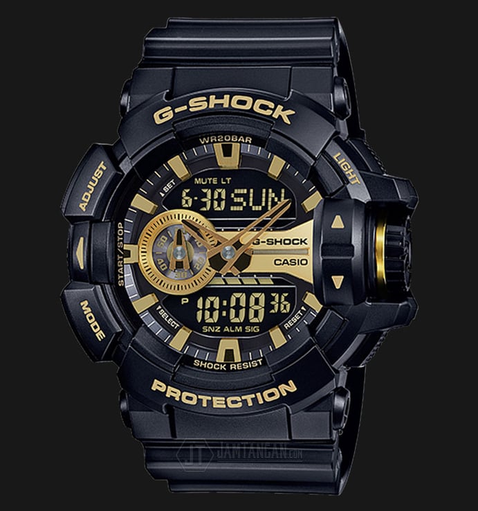Casio G-Shock GA-400GB-1A9DR Digital Analog Dial Black Resin Band