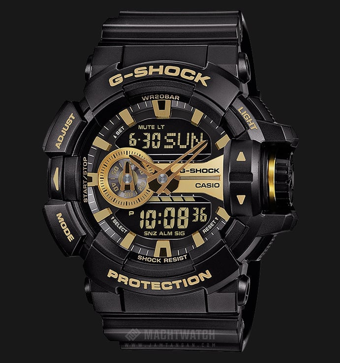 Casio G-Shock Special Color Models GA-400GB-1A9JF Men Digital Analog Dial Black Resin Band