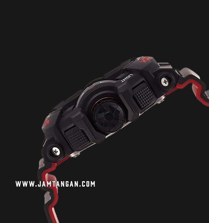Casio G-Shock GA-400HR-1ADR Black And Red Series Digital Analog Dial Red Black Resin Band
