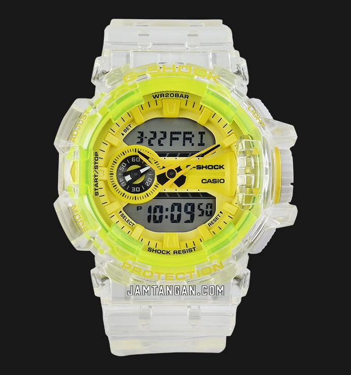 Casio G-Shock GA-400SK-1A9DR Clear Series Digital Analog Dial White Transparent Resin Band