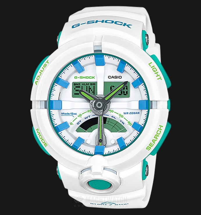 Casio G-Shock GA-500WG-7AJF Special Color Digital Analog Dial White Resin Strap