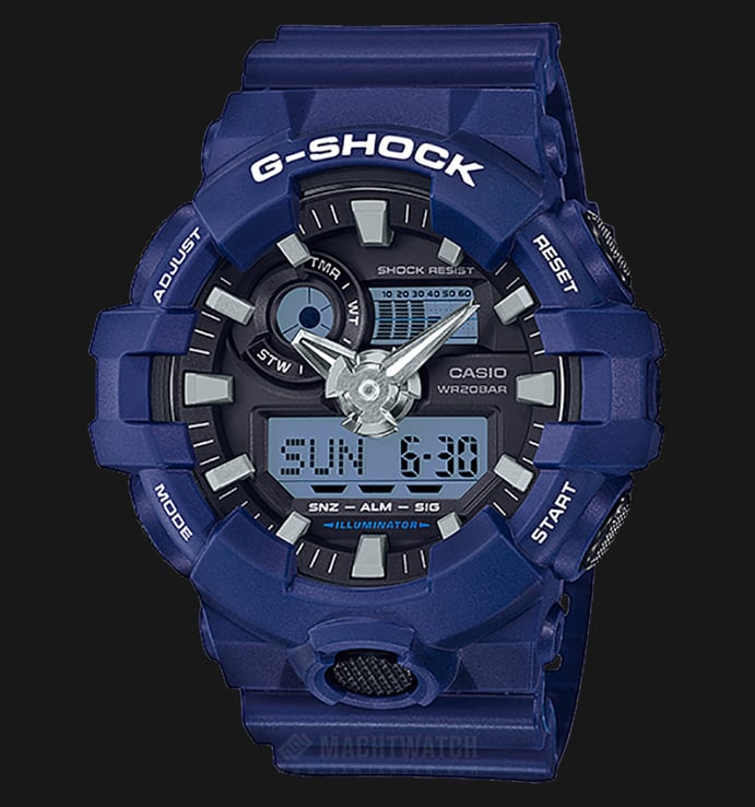 Casio G-Shock GA-700-2ADR Analog-Digital Blue Resin Strap