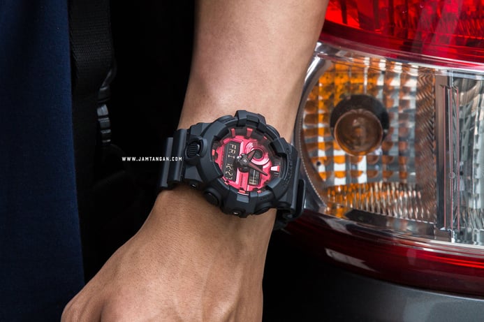 Casio G-Shock GA-700AR-1AJF Adrenalin Red Digital Analog Dial Black Resin Strap