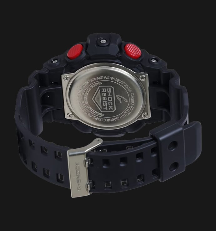 Casio G-Shock GA-700BNR-1ADR Ignite Red Digital Analog Dial Black Resin Band