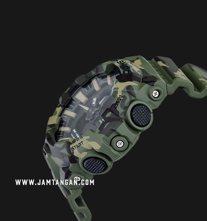 Casio G-Shock GA-700CM-3ADR Camouflage Series Digi-Ana Green Woodland Camouflage Resin Band
