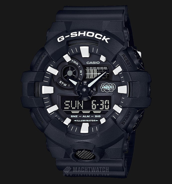 Casio G-Shock X Eric Haze Collaboration GA-700EH-1AJR Men Digital Analog Dial Black Resin Band